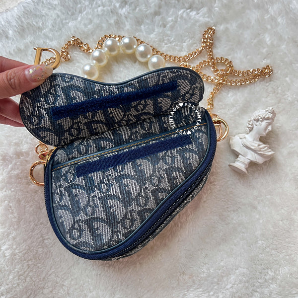Vintage Dior Trotter Saddle Mini Bag / Makeup Bag 005