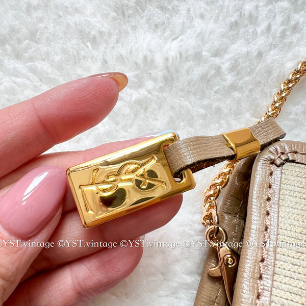 Vintage YSL Clutch 002 - Beige