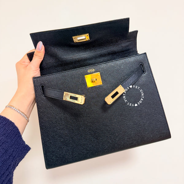 Vintage High-Class Kelly28 Bag - Black