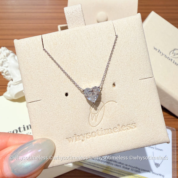 1.18ct Lab Grown Diamond 10K Heart Brilliant Cut Necklace