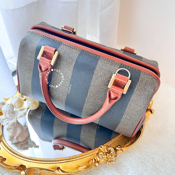 Vintage Fendi Pequin Stripe Mini Boston