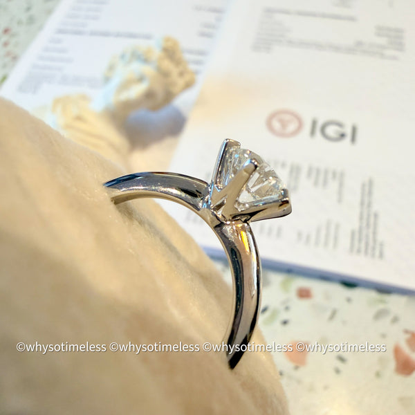 【Pre-order】1.50ct Round Cut Lab Grown Diamond 10KWG Ring