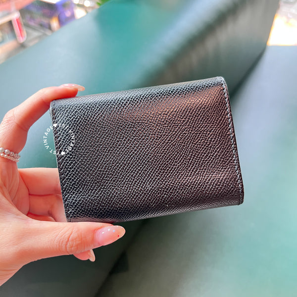 【古物拍賣 - 5 Sep】Vintage Chanel Caviar Coco Lock Card Holder - Black