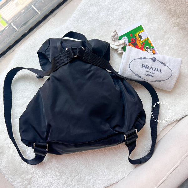 Vintage Prada Re-Nylon Backpack - Black (Size L)