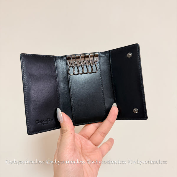 Vintage Dior Trotter Key Case - Black