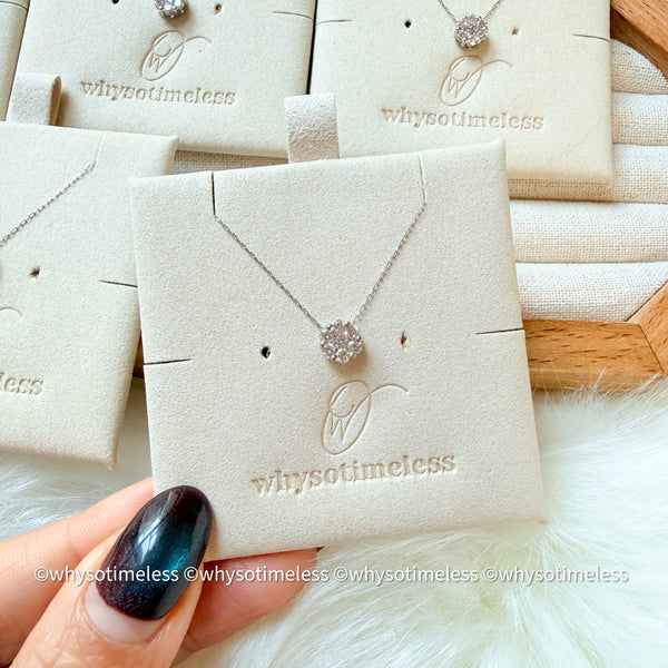 【Pre-order】0.30ct Natural Diamond Snowflake PT Necklace