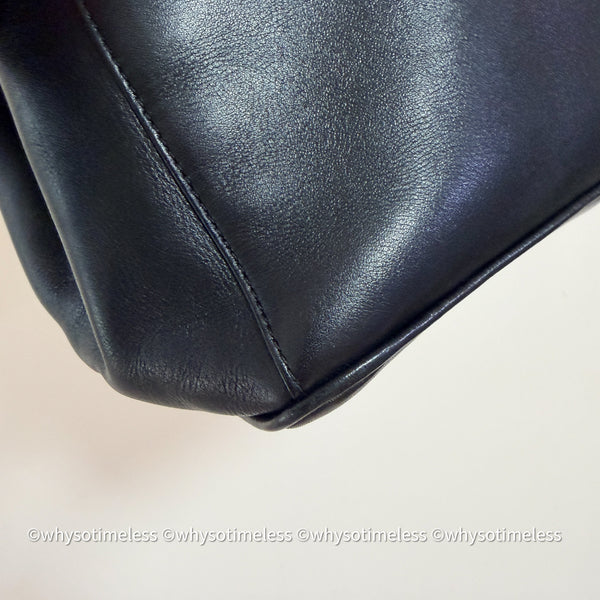 Vintage Lady Dior Shoulder Bag in Calf Leather - Black