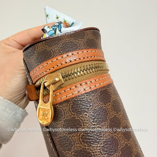 Vintage CELINE Macadam Vanity Bag 039 - Brown
