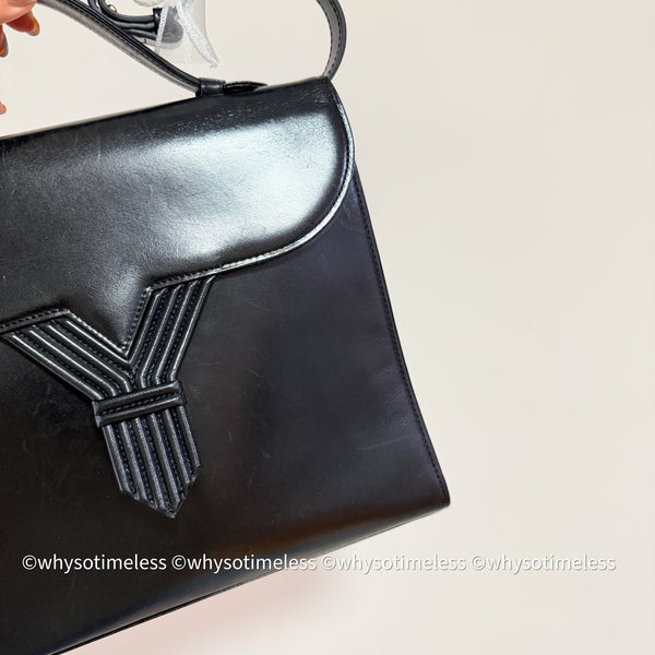 Vintage YSL Y-Kelly Bag - Black