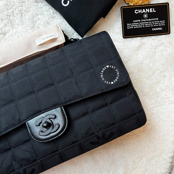 Vintage Chanel Coco Bar Classic Flap CF25 - Black 003