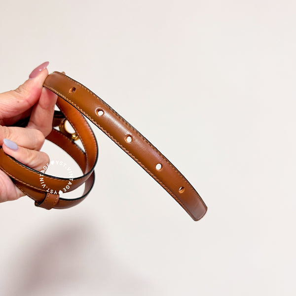 Vintage CELINE Donut Belt - Caramel Brown*Gold