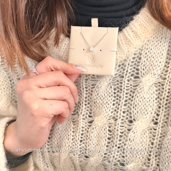 0.50ct Lab Grown Diamond 10K Round Brilliant Cut Necklace