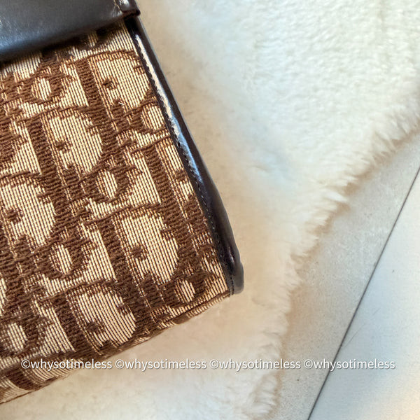 Vintage Dior Oblique 2-way Bag - Brown