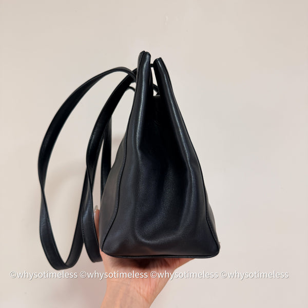 Vintage Lady Dior Shoulder Bag in Calf Leather - Black