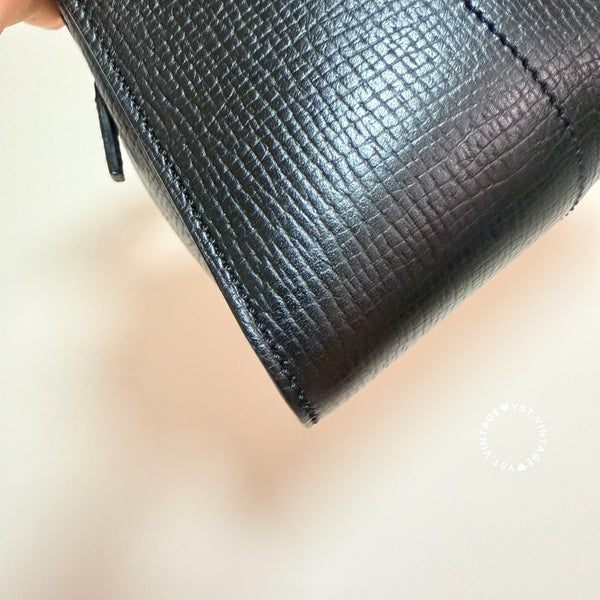 Vintage Loewe Croissant Shoulder Bag - Black