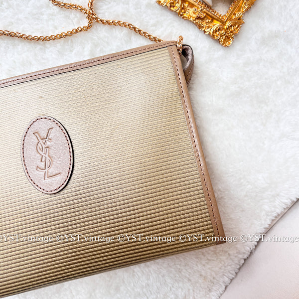 Vintage YSL Clutch 002 - Beige