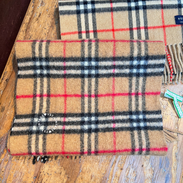 Vintage Burberry Cashmere/ Burberrys Lambswool Scarf - Classic