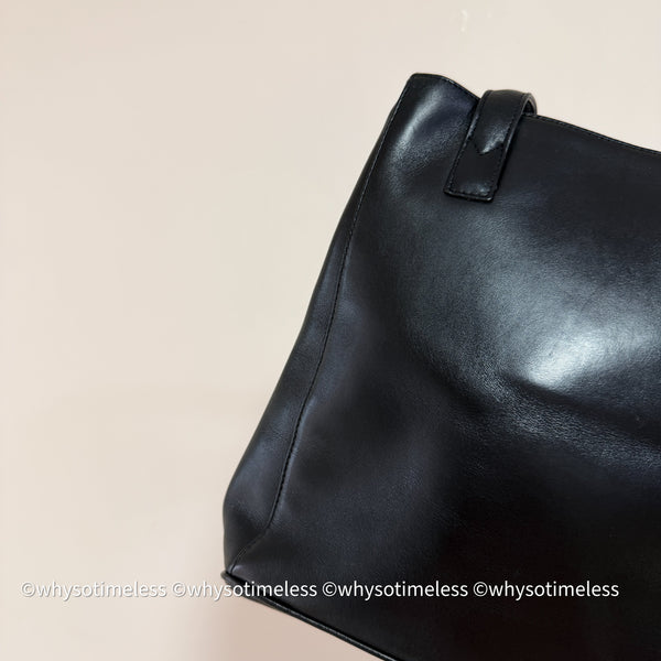 Vintage Lady Dior Shoulder Bag in Calf Leather - Black