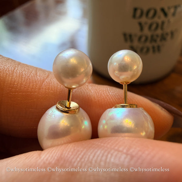 6/9mm Double Akoya 18KYG Earrings