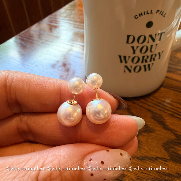 6/9mm Double Akoya 18KYG Earrings