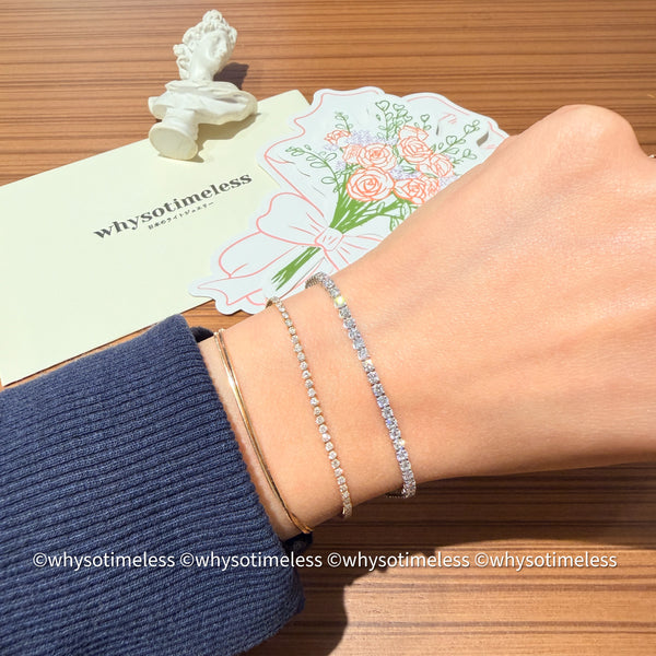 【Pre-order】3.0ct/ 5.0ct Lab Grown Diamond Tennis Bracelet - 10KWG