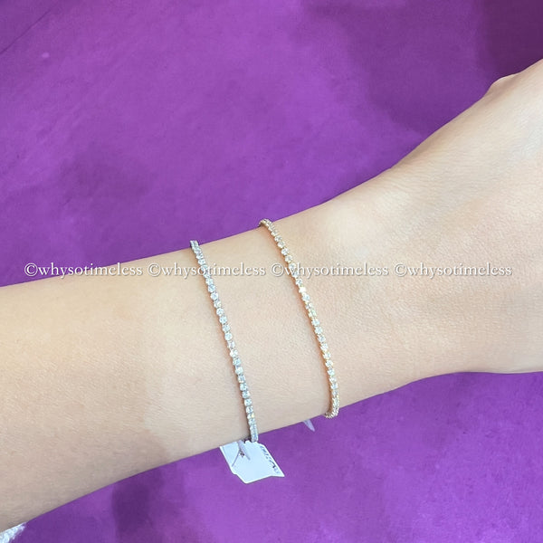 【Pre-order】1.0ct Natural Diamond Tennis Bracelet - 18KYG/ PT