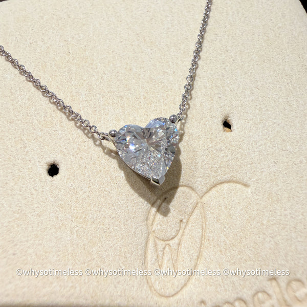 1.18ct Lab Grown Diamond 10K Heart Brilliant Cut Necklace
