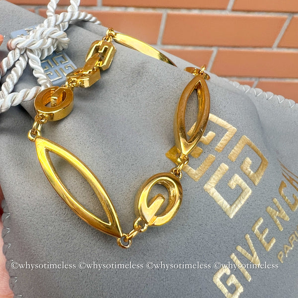 Vintage Givenchy 24KGP Bracelet