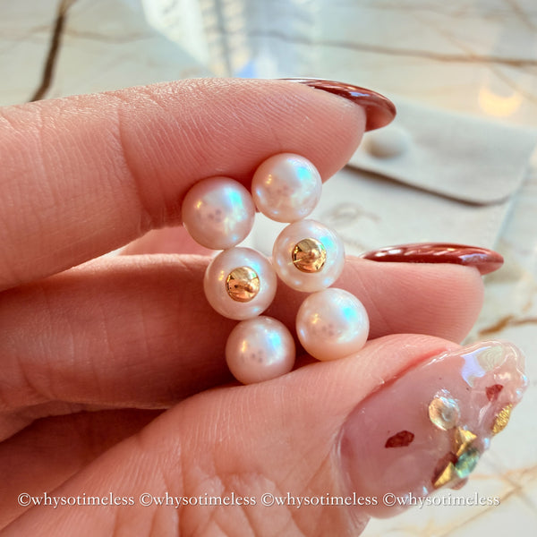 6-6.5mm Triple Akoya 18KYG Earrings