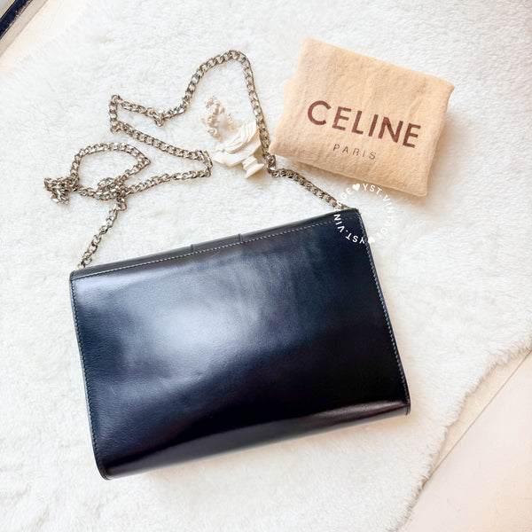 Vintage CELINE Planet Clutch - Black