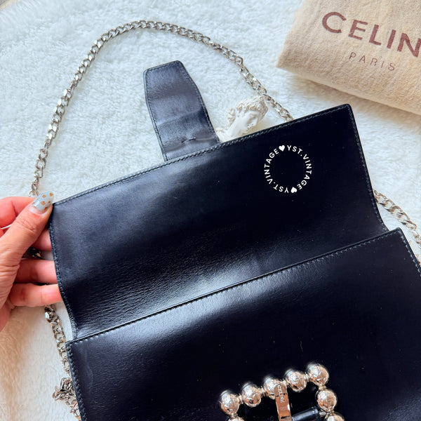 Vintage CELINE Planet Clutch - Black