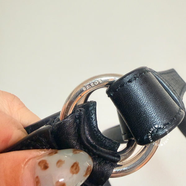 Vintage Loewe Croissant Shoulder Bag - Black