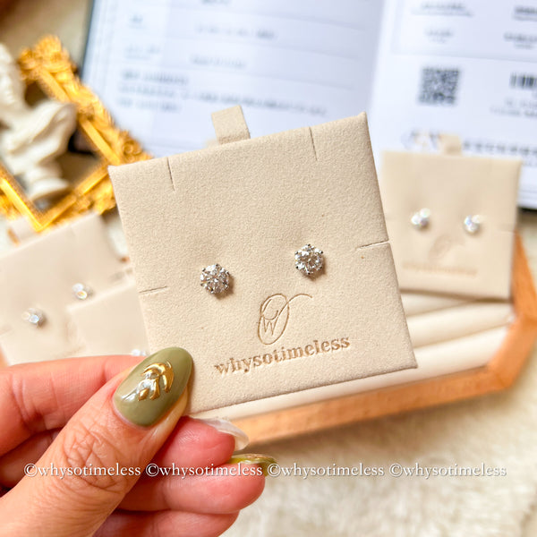 【Pre-order】Brillante Lab Grown Diamond 18KWG Earrings (2.0ct/ 1.0ct)