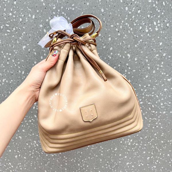 Vintage CELINE Bucket Bag - Milky Beige