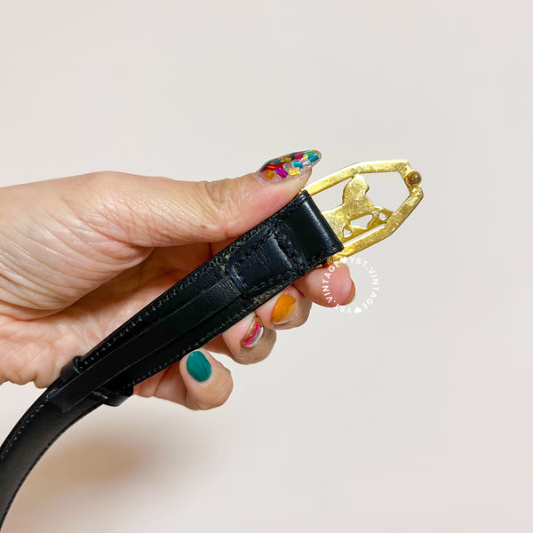 Vintage CELINE Sulky Belt - Black