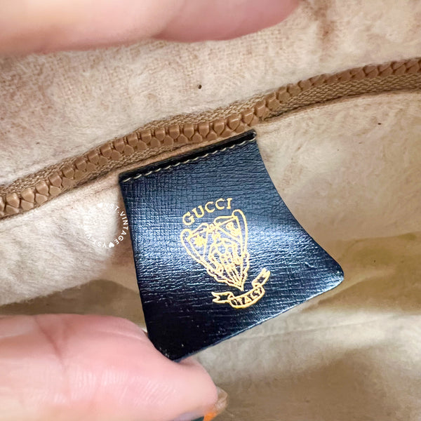 Vintage Gucci 1980s Crossbody Bag - Black