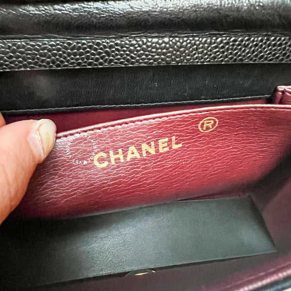 Vintage Chanel Mini Flap Push-Lock Bag - Black 002