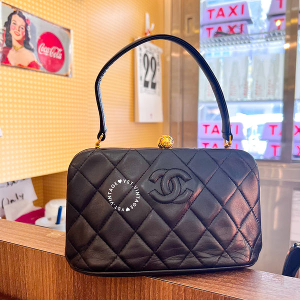 Vintage Chanel Mini Cocktail Handbag- Black