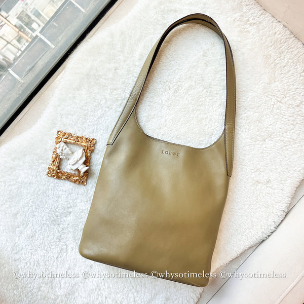 Vintage Loewe Shoulder Bag - Khaki Sage