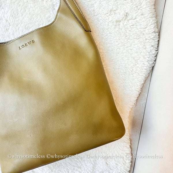 Vintage Loewe Shoulder Bag - Khaki Sage