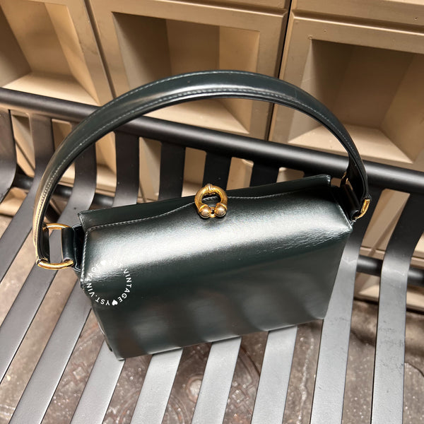 Vintage Gucci Box Handbag - Black