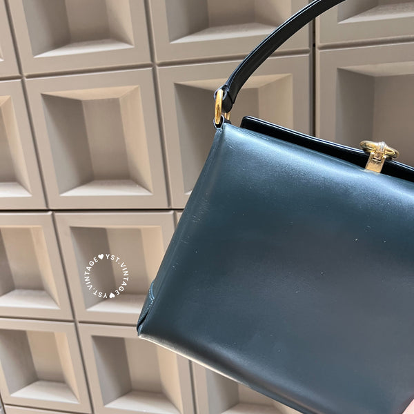 Vintage Gucci Box Handbag - Black
