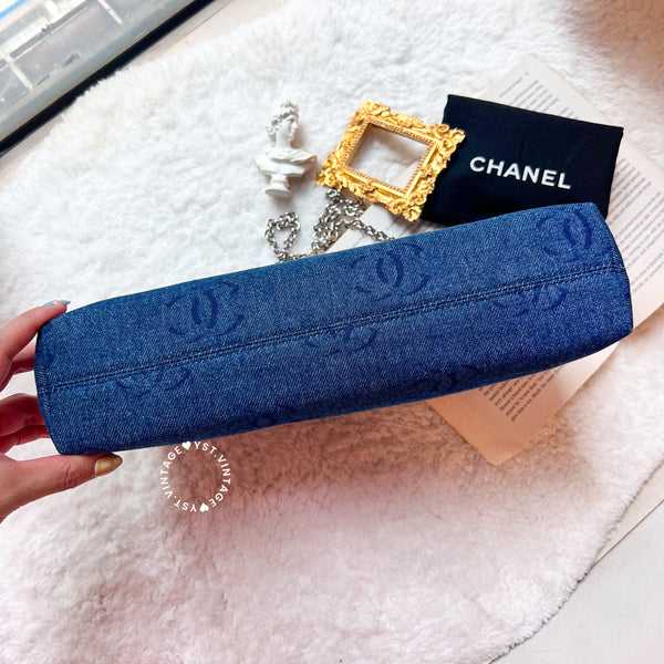 Vintage Chanel Denim Clutch