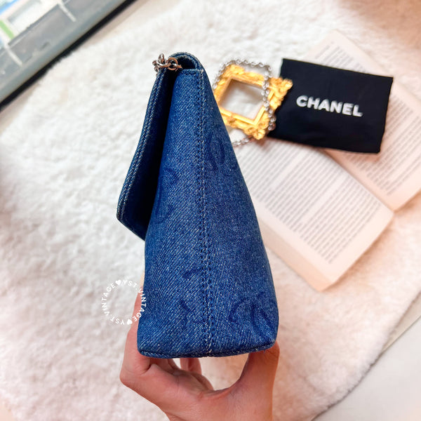 Vintage Chanel Denim Clutch