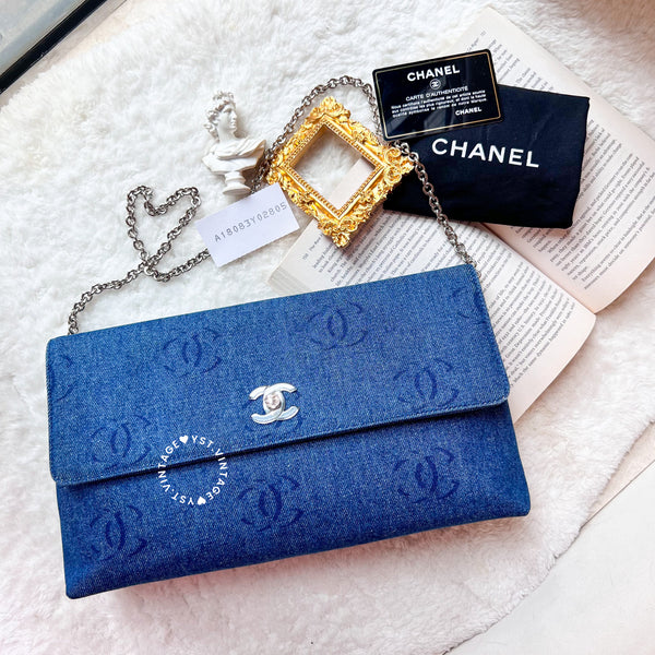 Vintage Chanel Denim Clutch