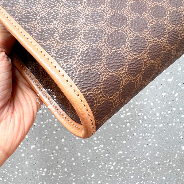 Vintage CELINE Macadam Clutch - Brown