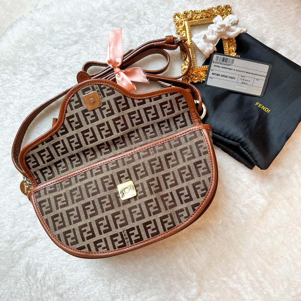 Vintage Fendi Zucca Crossbody/ Shoulder Bag