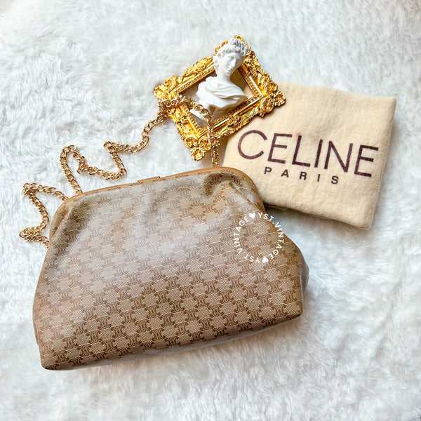 Vintage CELINE Macadam Clutch - Beige