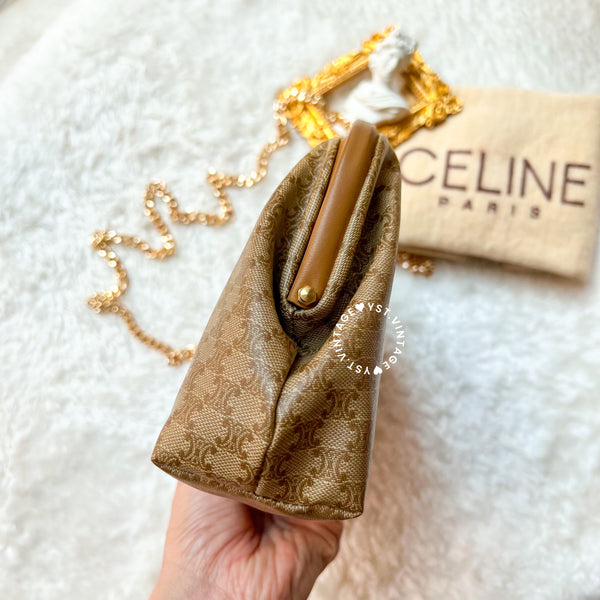 Vintage CELINE Macadam Clutch - Beige