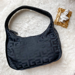 Vintage Givenchy 1990s 4G Shoulder Bag - Black